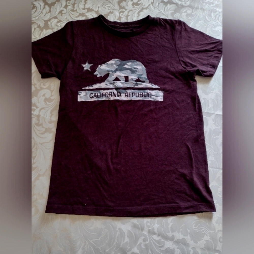 Ocean Current Boys Maroon T-Shirt